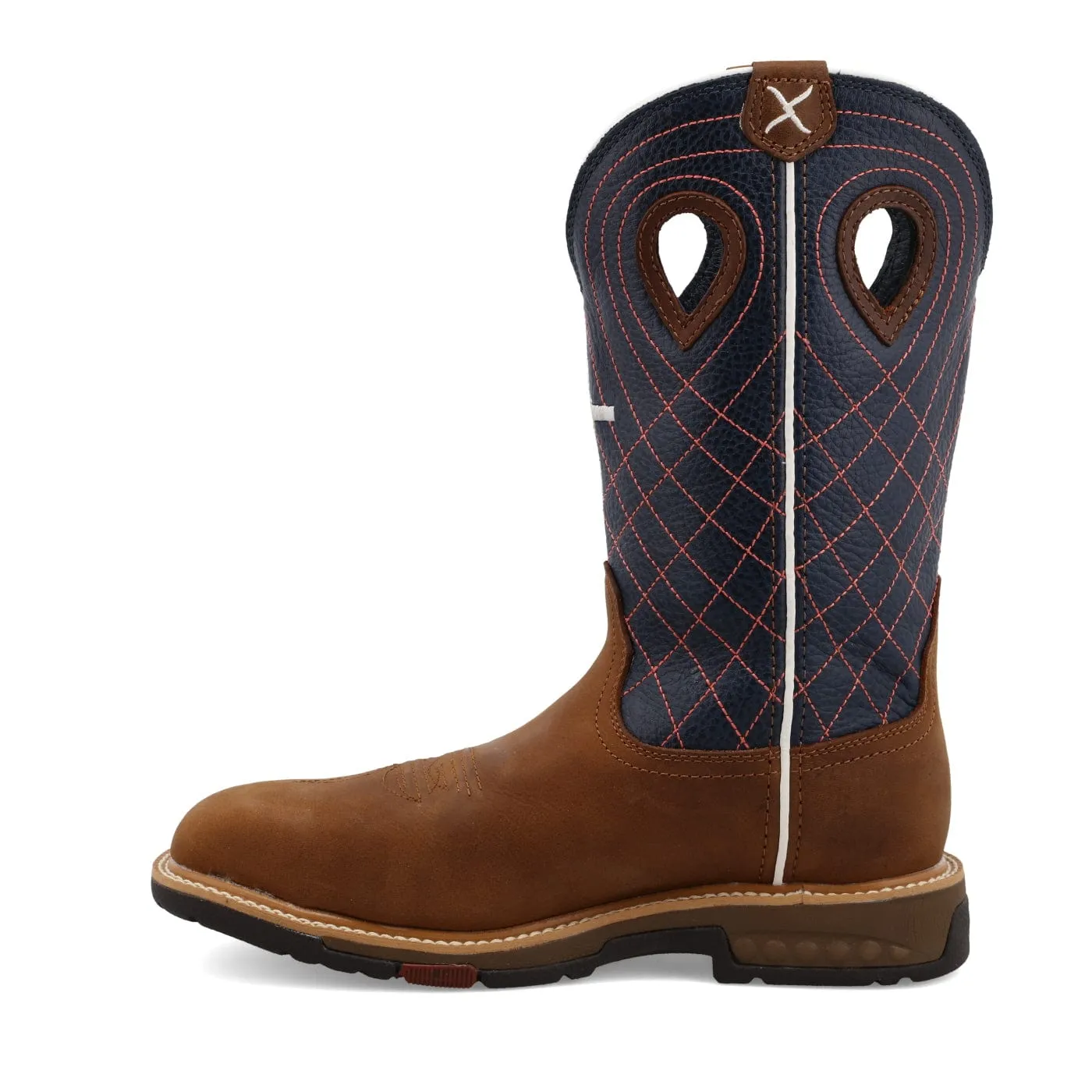 Twisted X Women's Brown & Navy Western Work Boot WXBAW01