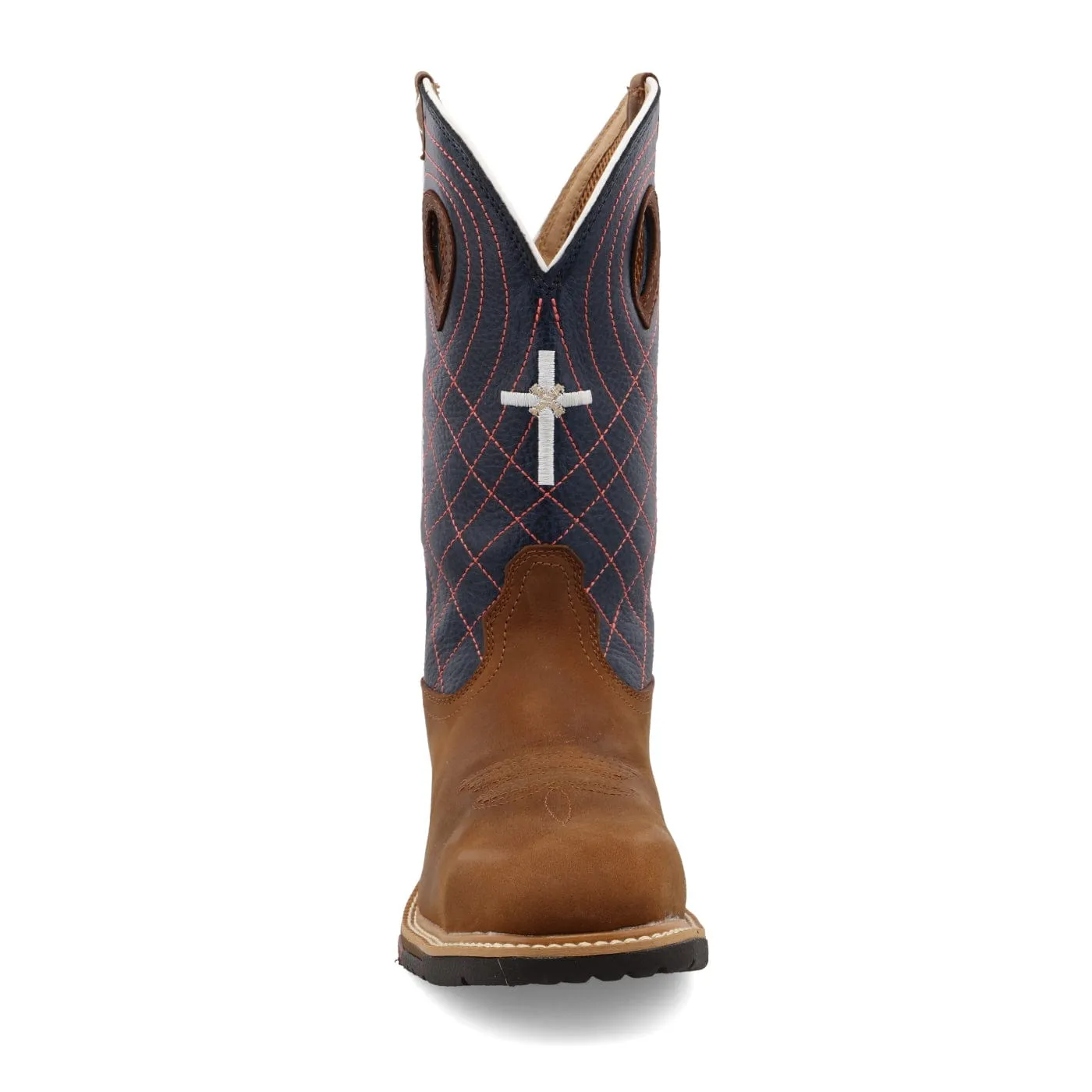 Twisted X Women's Brown & Navy Western Work Boot WXBAW01