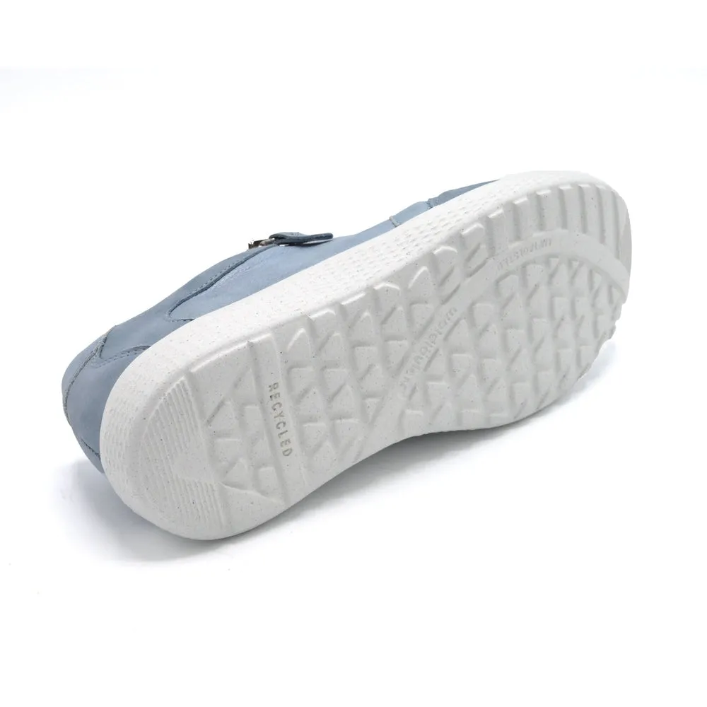Waldlaufer Ira - Ladies Wide Fit Trainer - 4E Fitting - Sky Blue