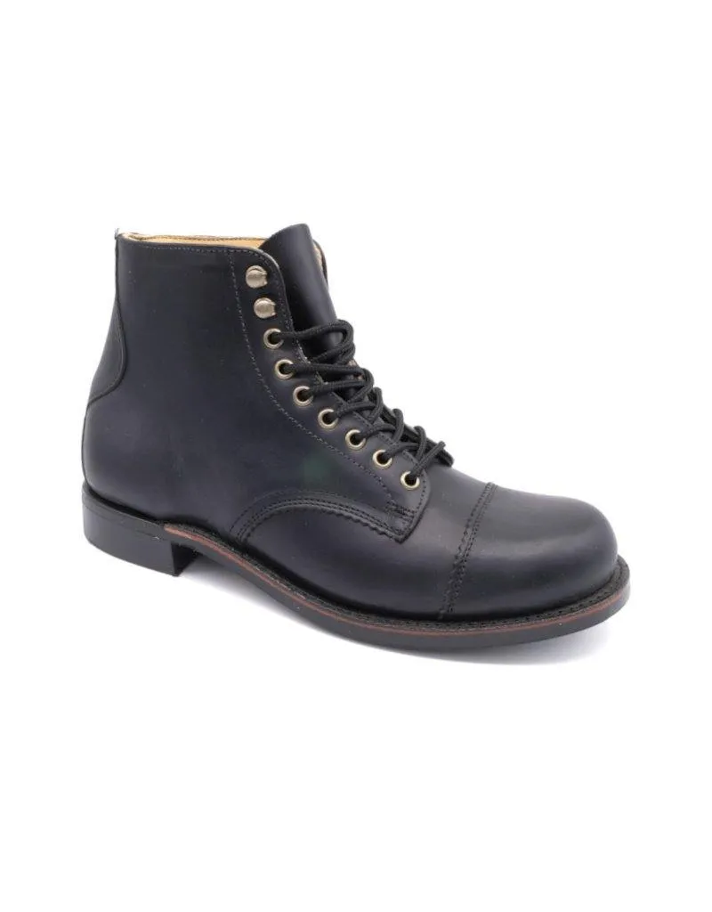 W.M Moorby Men Toe Cap Service Boot (2821) Black