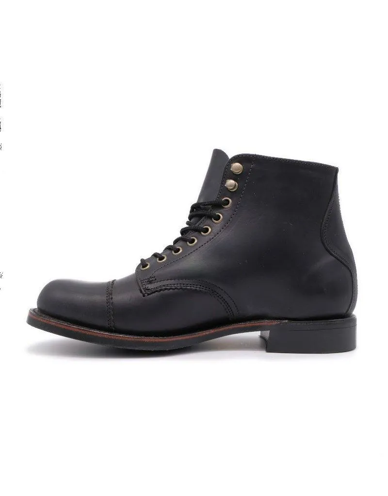 W.M Moorby Men Toe Cap Service Boot (2821) Black