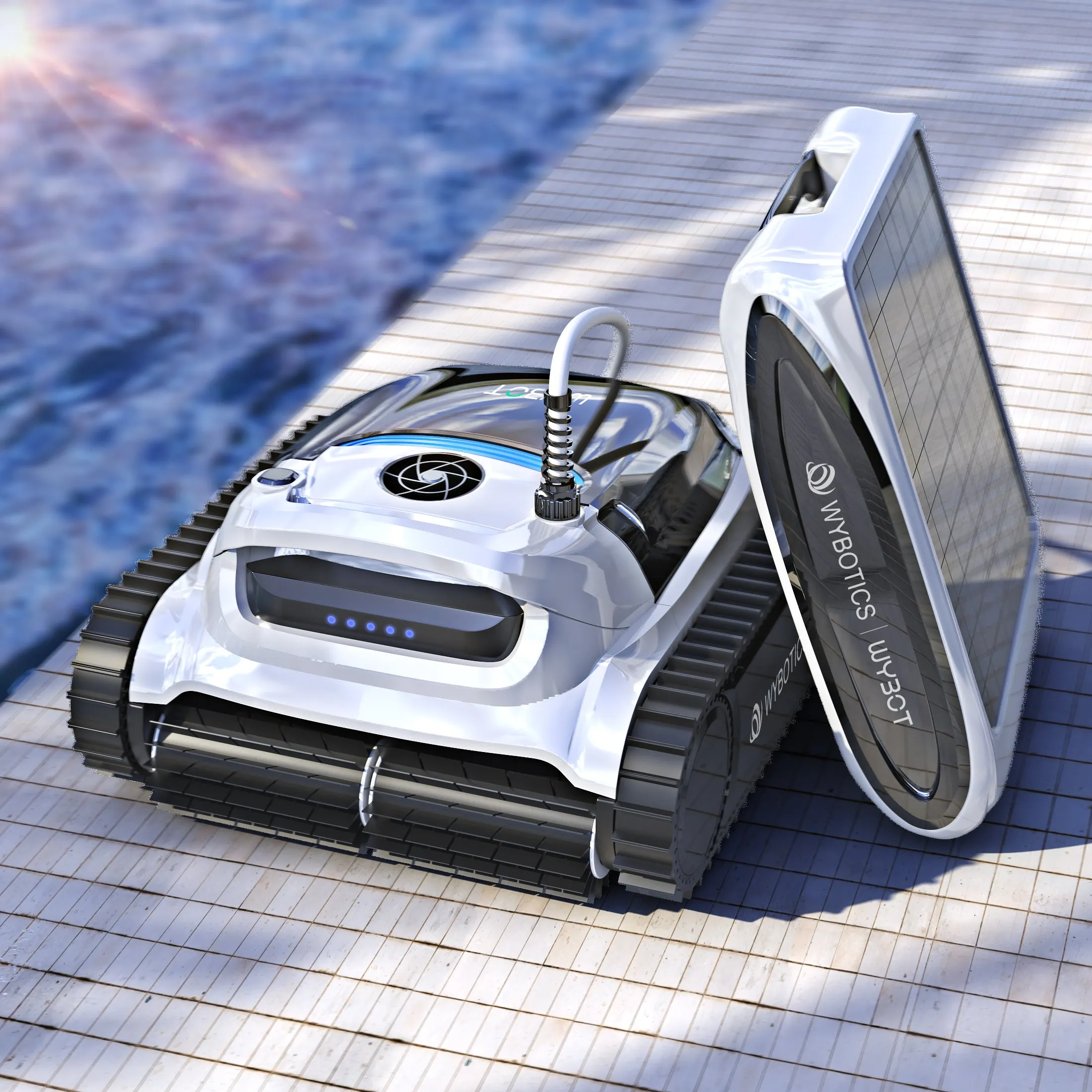 WYBOT M1 Ultra High-end Cordless Robotic Pool Cleaner with Solar Power
