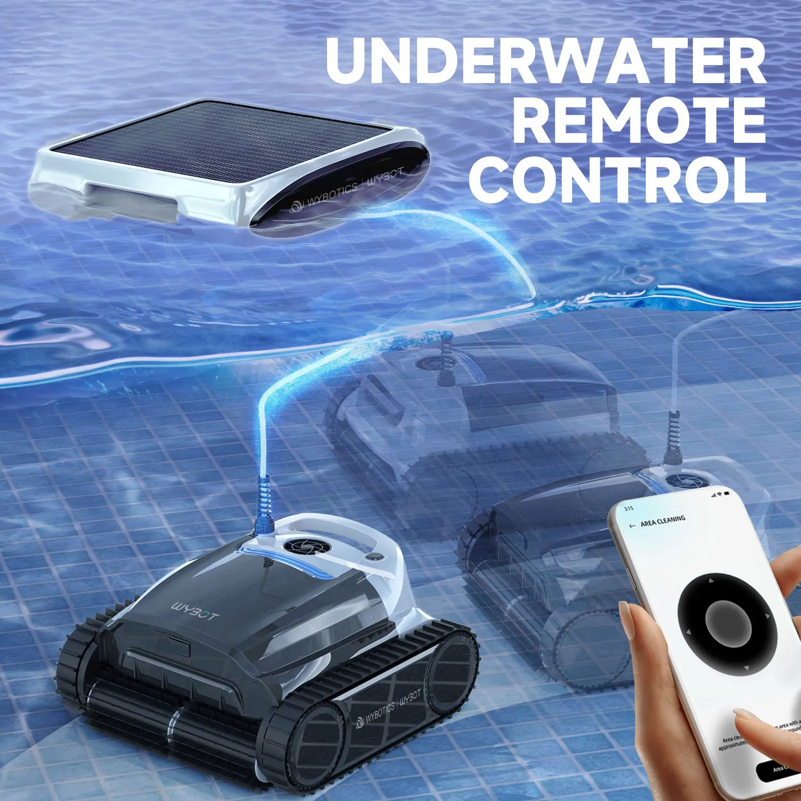 WYBOT M1 Ultra High-end Cordless Robotic Pool Cleaner with Solar Power