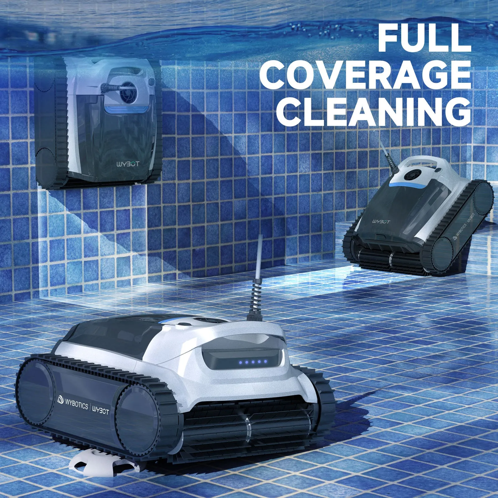 WYBOT M1 Ultra High-end Cordless Robotic Pool Cleaner with Solar Power